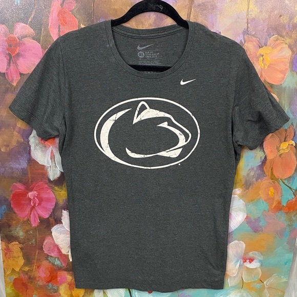 Nike Tops - 3/$20 Penn State Nike Dark Gray Logo women's Tee Size XL